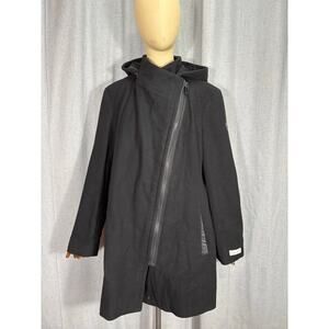 Women's Calvin Klein Insulated Dress Coat Jacket Hooded, Plus Size XXL Black
